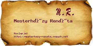 Mesterházy Renáta névjegykártya