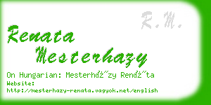 renata mesterhazy business card